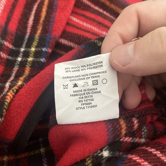 Frank And Oak Men S Wool Blend Red Buffalo Plaid Shacket Button Jacket Heavy - Picture 4 of 9